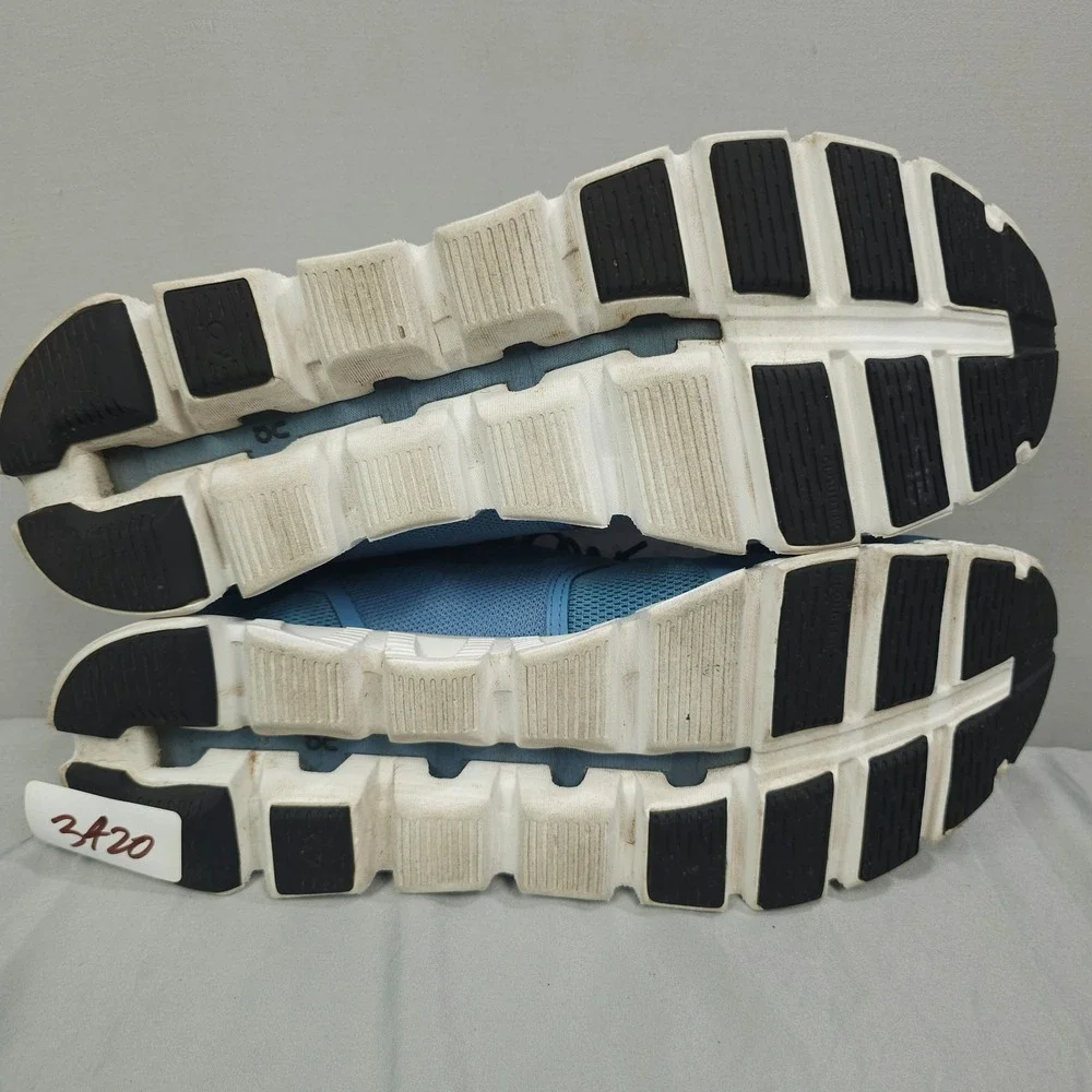 On Running Cloud 5 Shoes Men Size 12 Niagara Blue White Mesh Sneaker